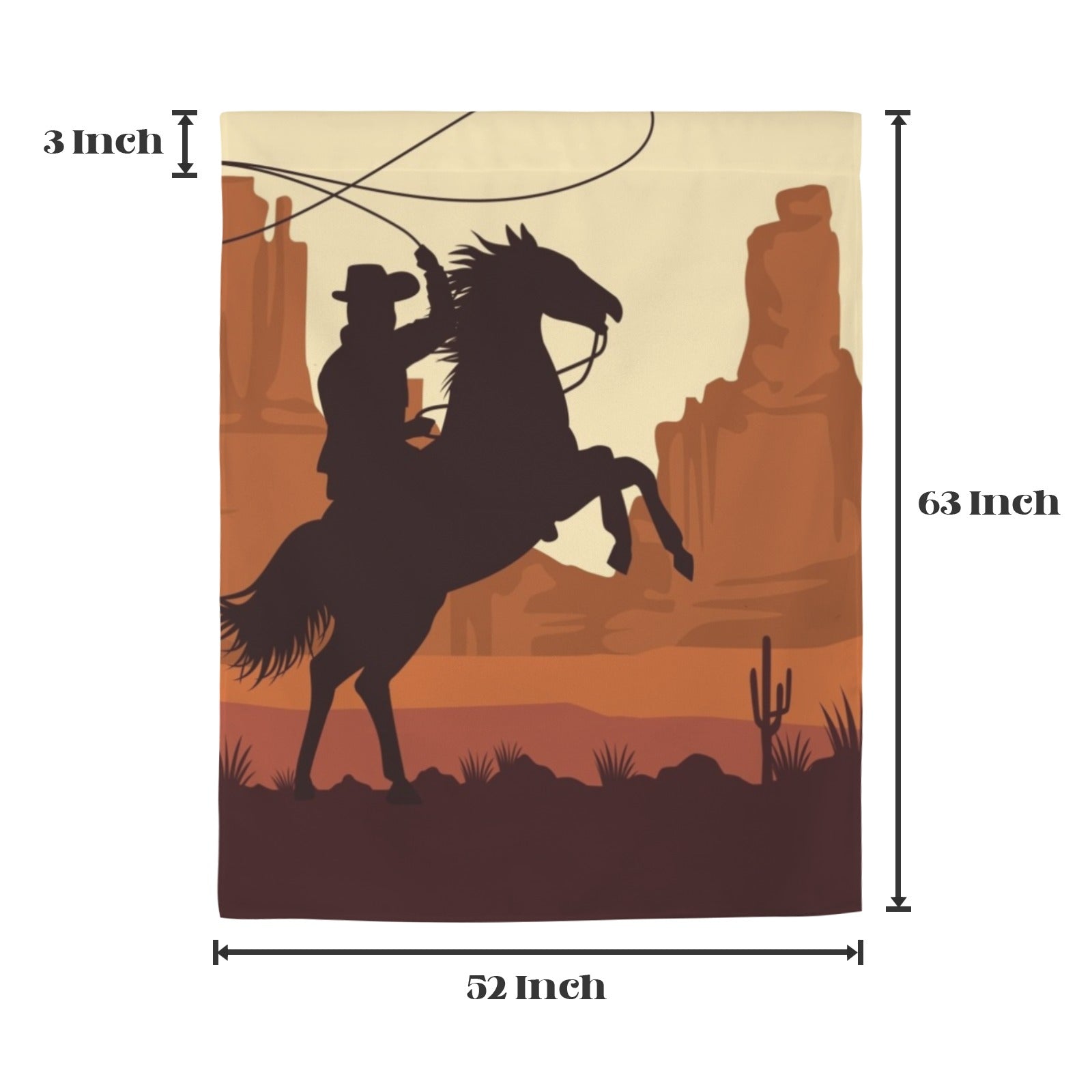 Baha Ranch Desert Cowboy Curtains 52"x63" (2-Piece) Made in America