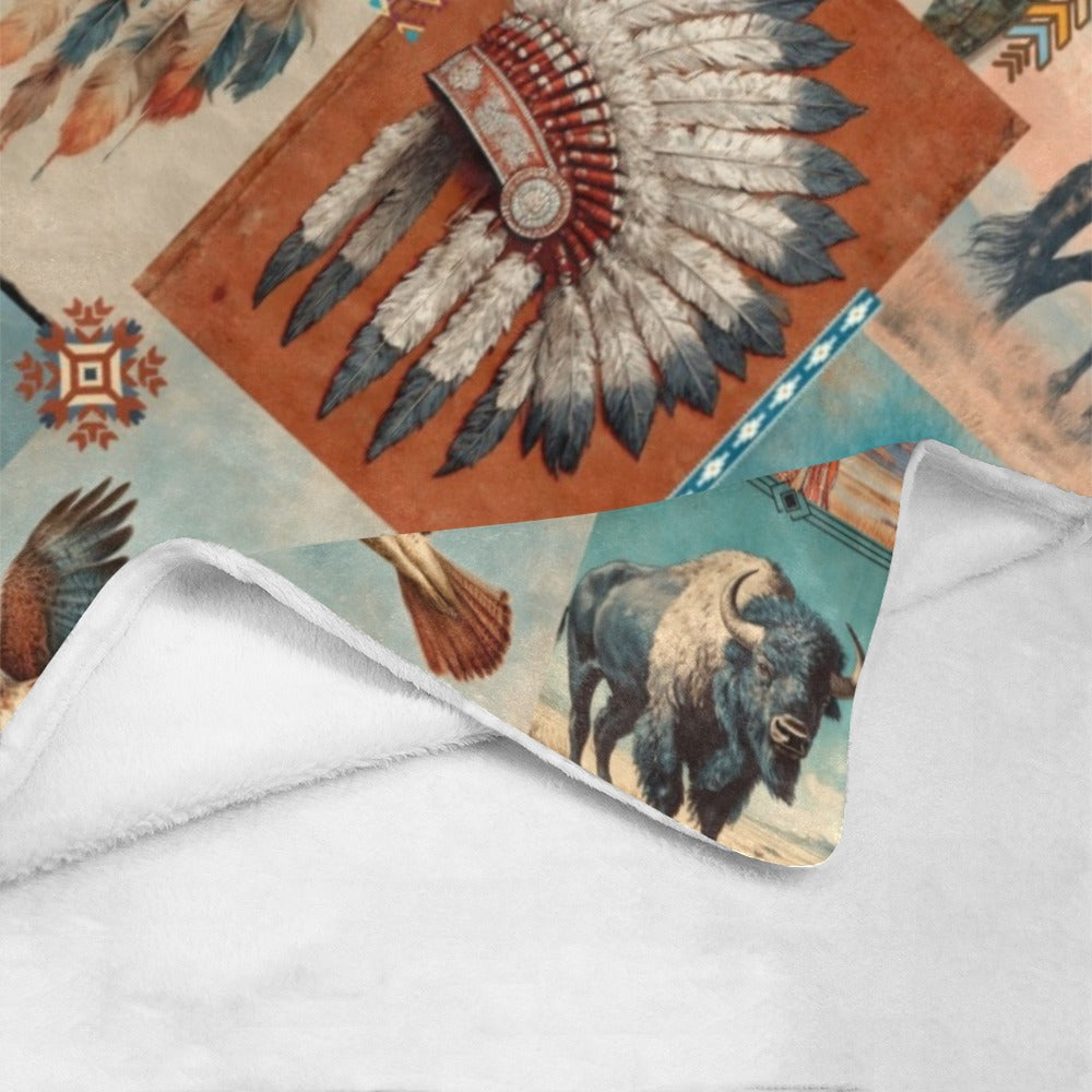Baha Ranch Bohemian Dreams Minky Soft Throw Blanket 60" X 80" Made in America