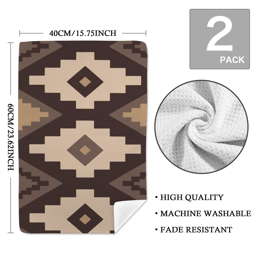Baha Ranch Earth Aztec Set of 2 Dish Towels Kitchen Towel Made in America