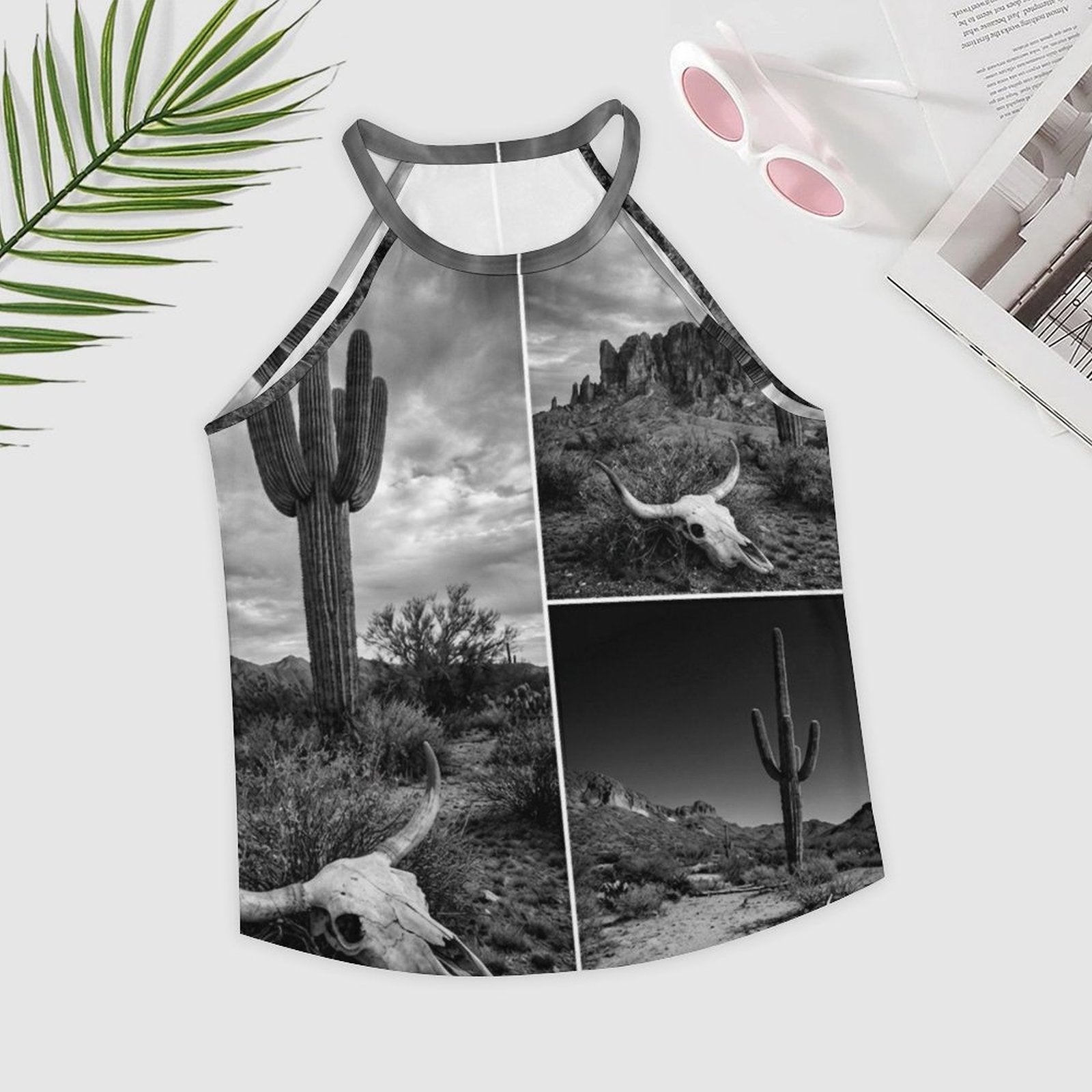 Baha Ranch Black White Desert Tank Top