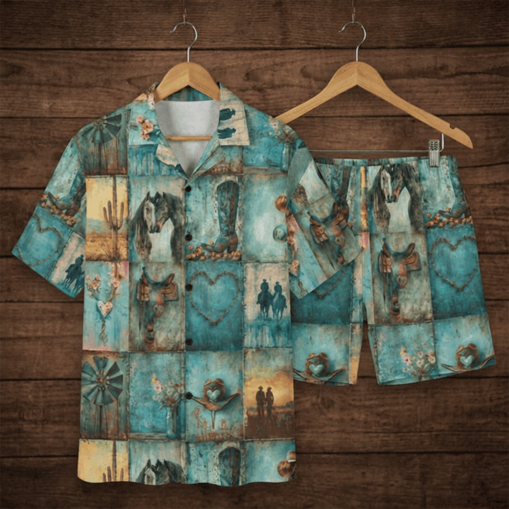 Baha Ranch Turquoise Dreams Womens Pajamas Made in America