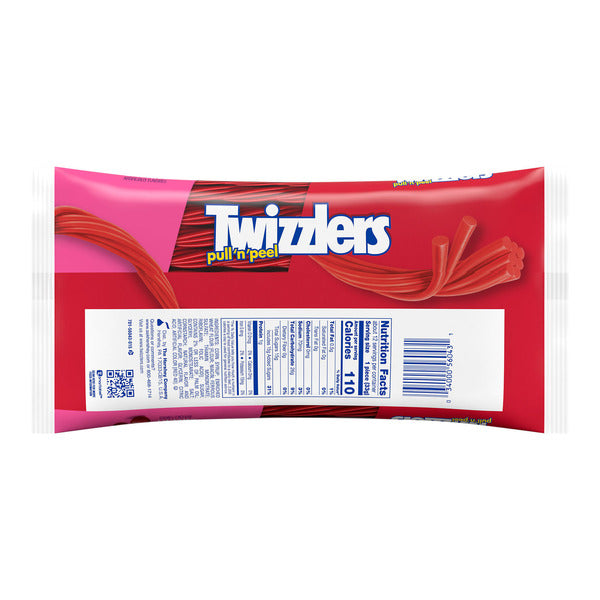 TWIZZLERS PULL 'N' PEEL Cherry Flavored Licorice Style, Chewy Candy Bag, 14 oz