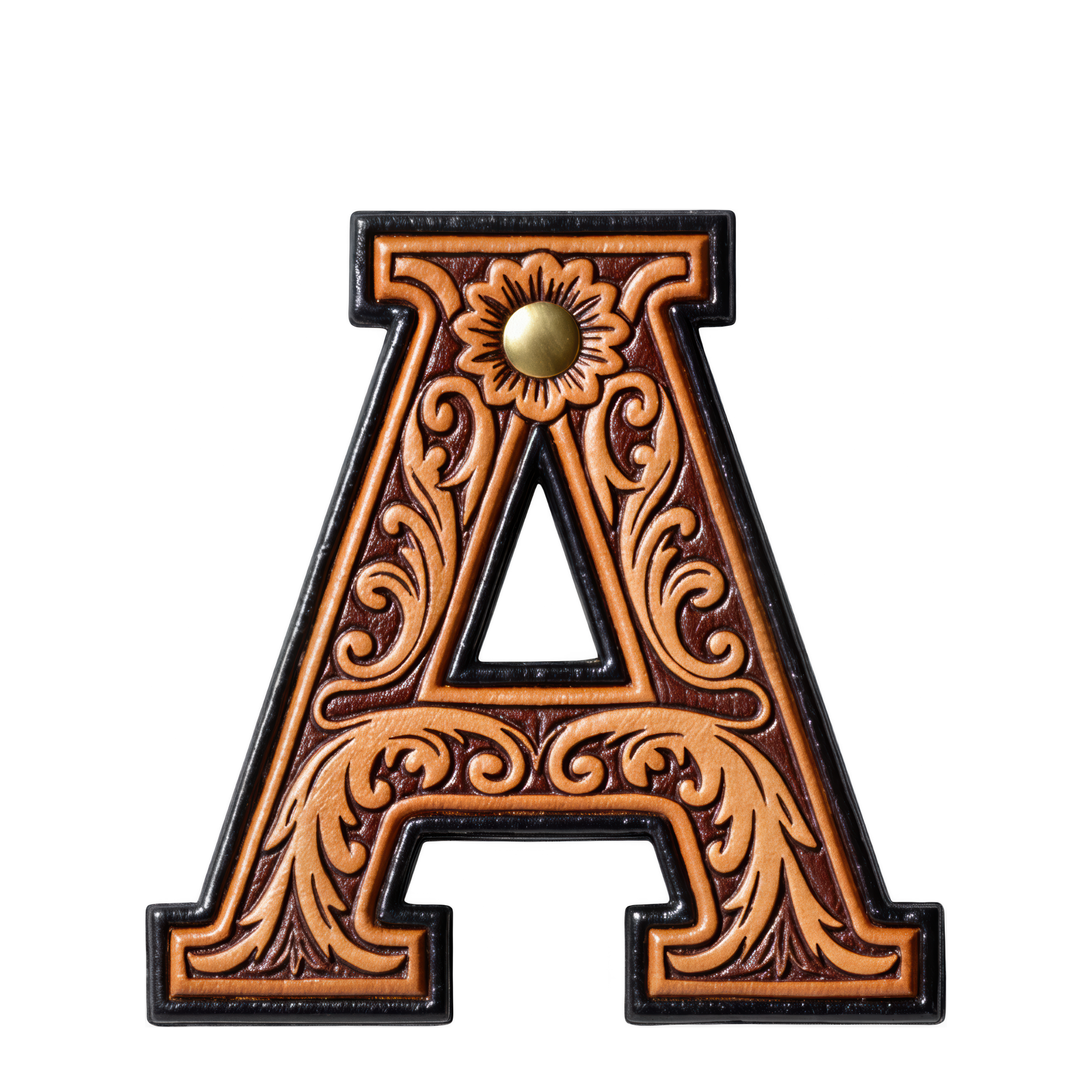 Baha Ranch Monogrammed Initial Western Leather Look Saddle Longhorn Cowboy Cowgirl Kitchen Dish Towels Made in America