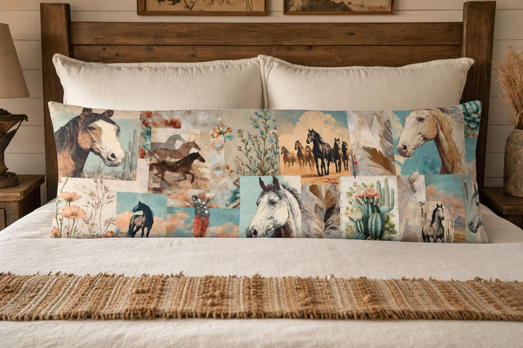 Baha Ranch Bohemian Dreams Western Body Pillow Cover Made in America