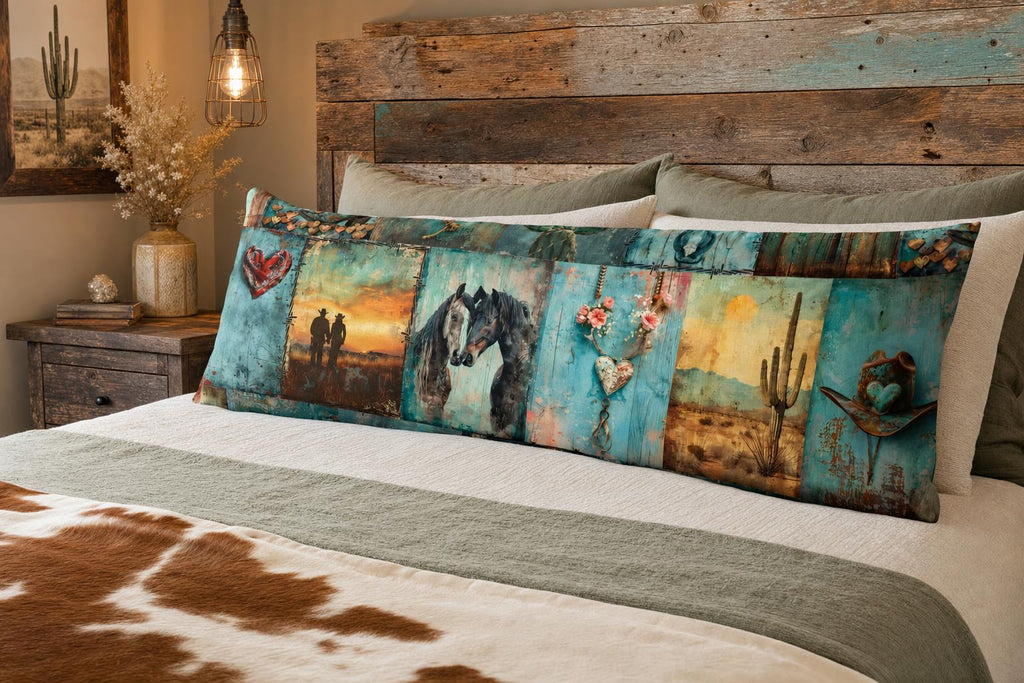Baha Ranch Turquoise Dreams Body Pillow Cover Made in America