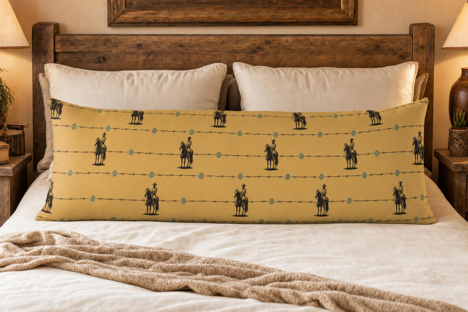 Baha Ranch Saddle Up Body Pillow Cover Made in America