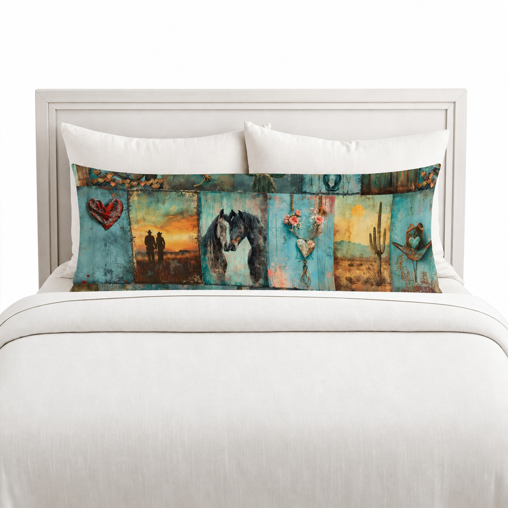 Baha Ranch Turquoise Dreams Body Pillow Cover Made in America