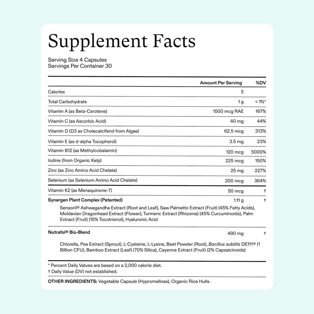 Nutrafol Women's Vegan Hair Growth Supplement Pack 3-Month Supply