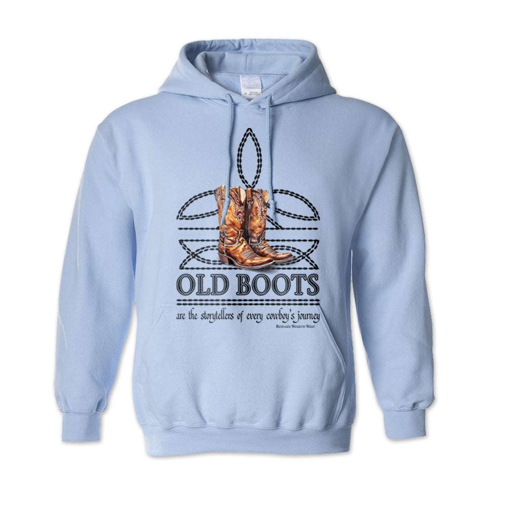 OLD BOOTS Cowboy - Adult Men's Western Pullover Hoodie