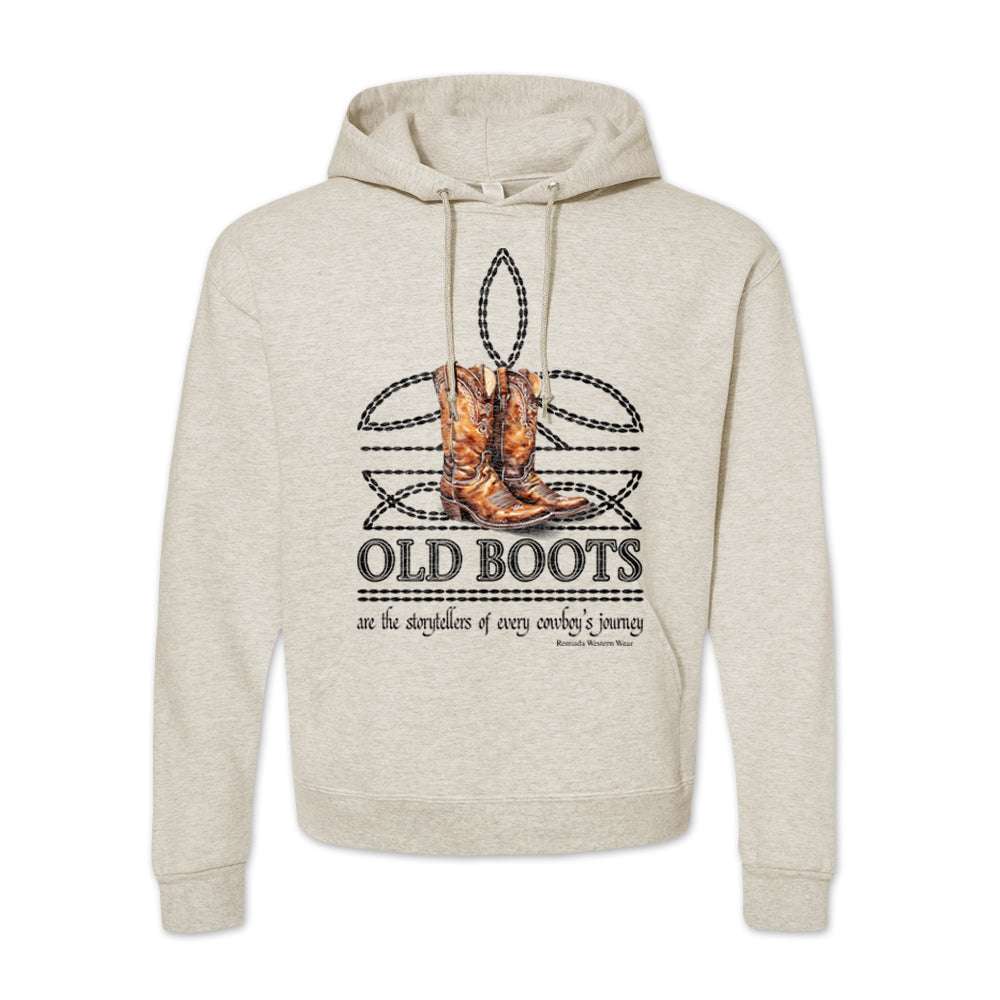 OLD BOOTS Cowboy - Adult Men's Western Pullover Hoodie