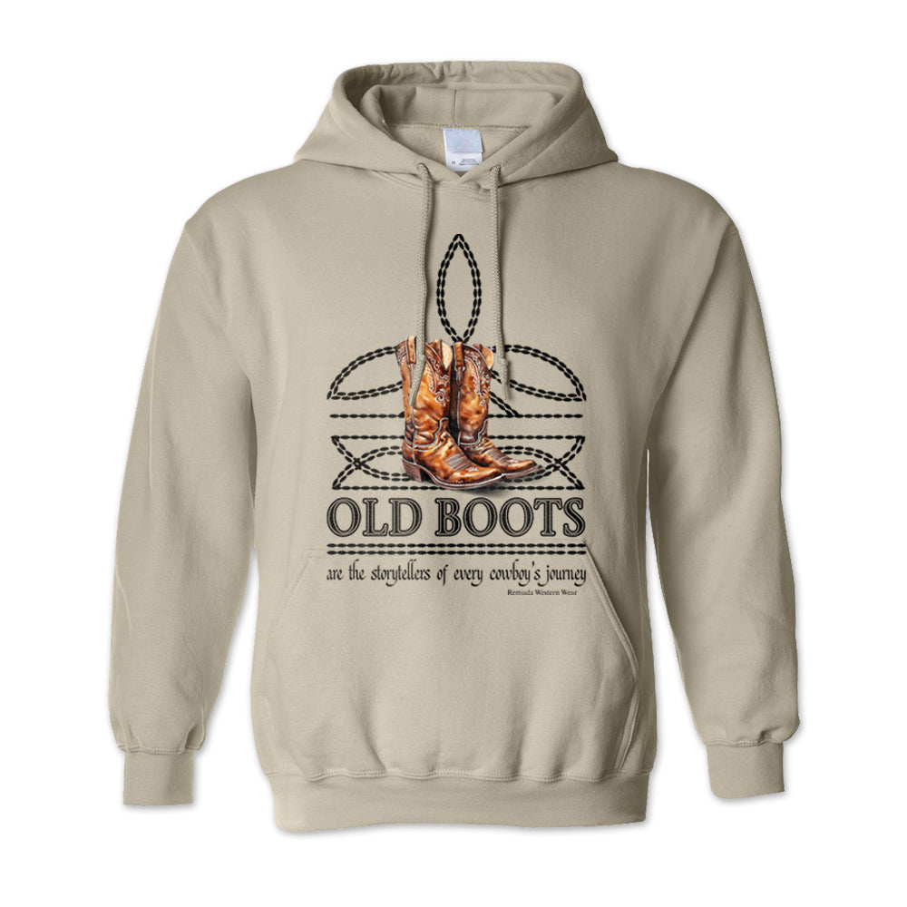 OLD BOOTS Cowboy - Adult Men's Western Pullover Hoodie