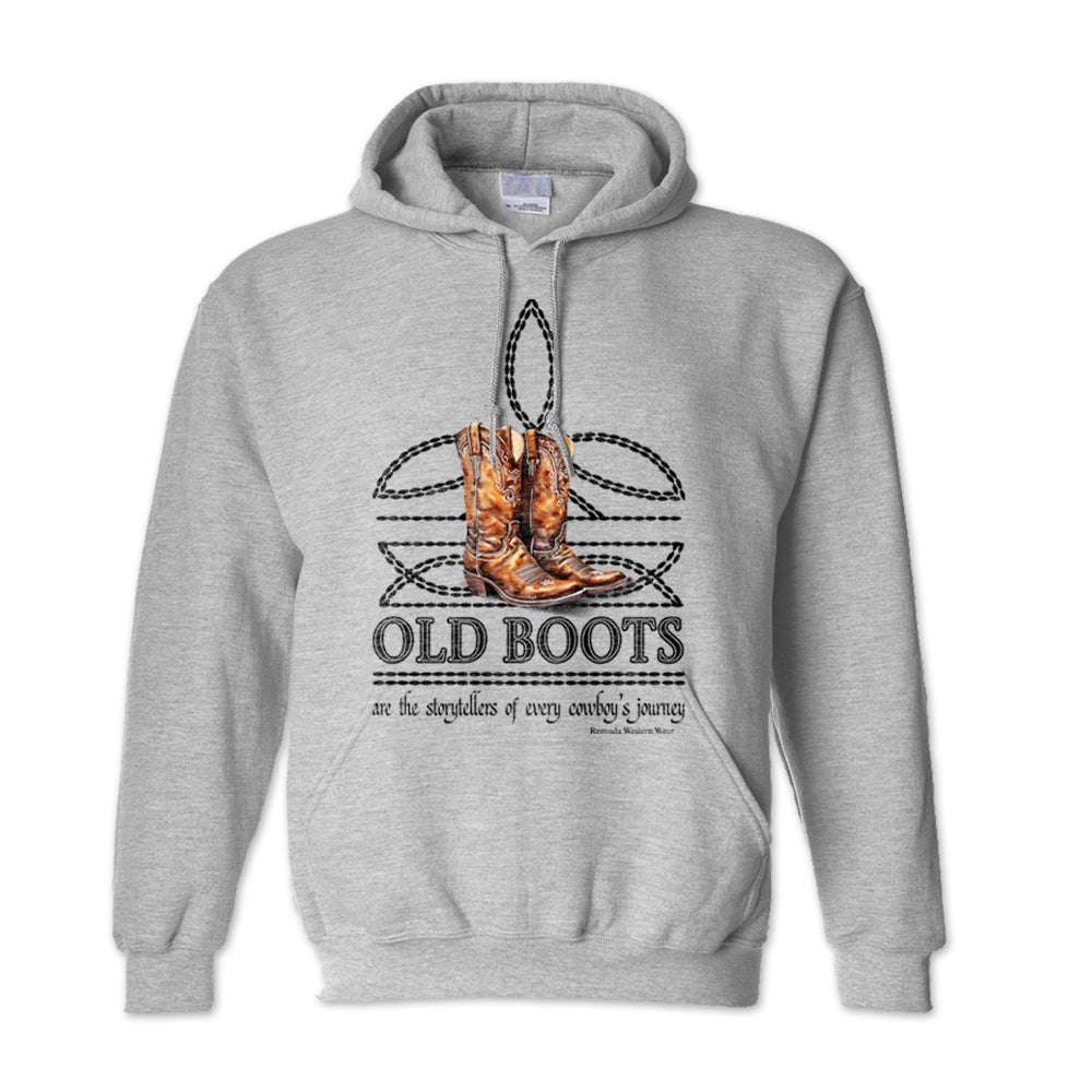 OLD BOOTS Cowboy - Adult Men's Western Pullover Hoodie