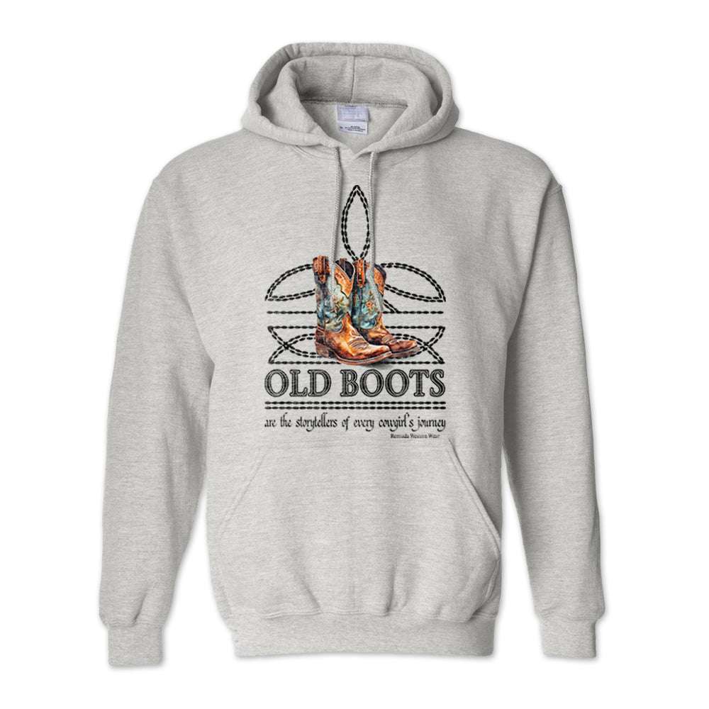 Old Boots Cowgirl - Adult Women's Western Pullover Hoodie