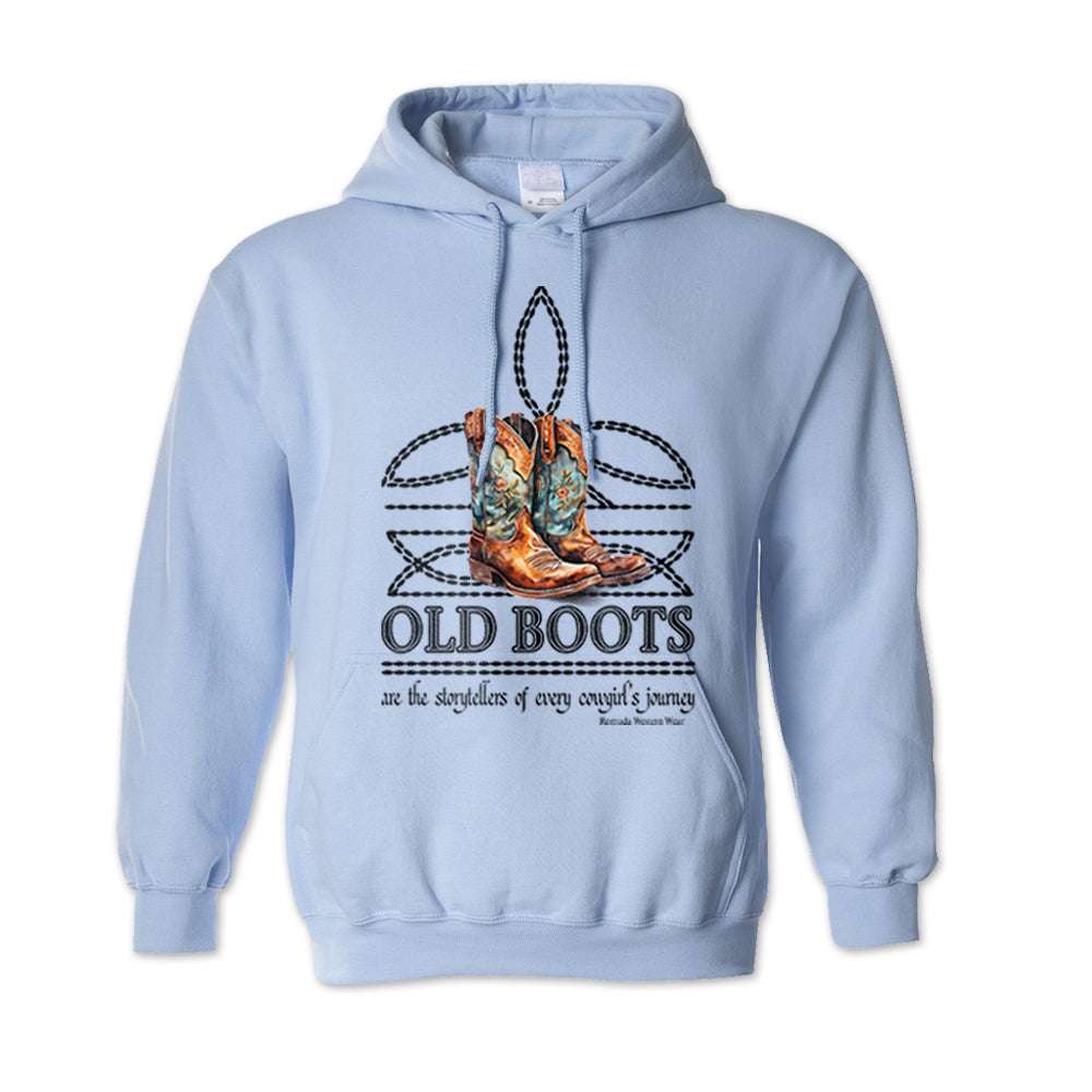 Old Boots Cowgirl - Adult Women's Western Pullover Hoodie