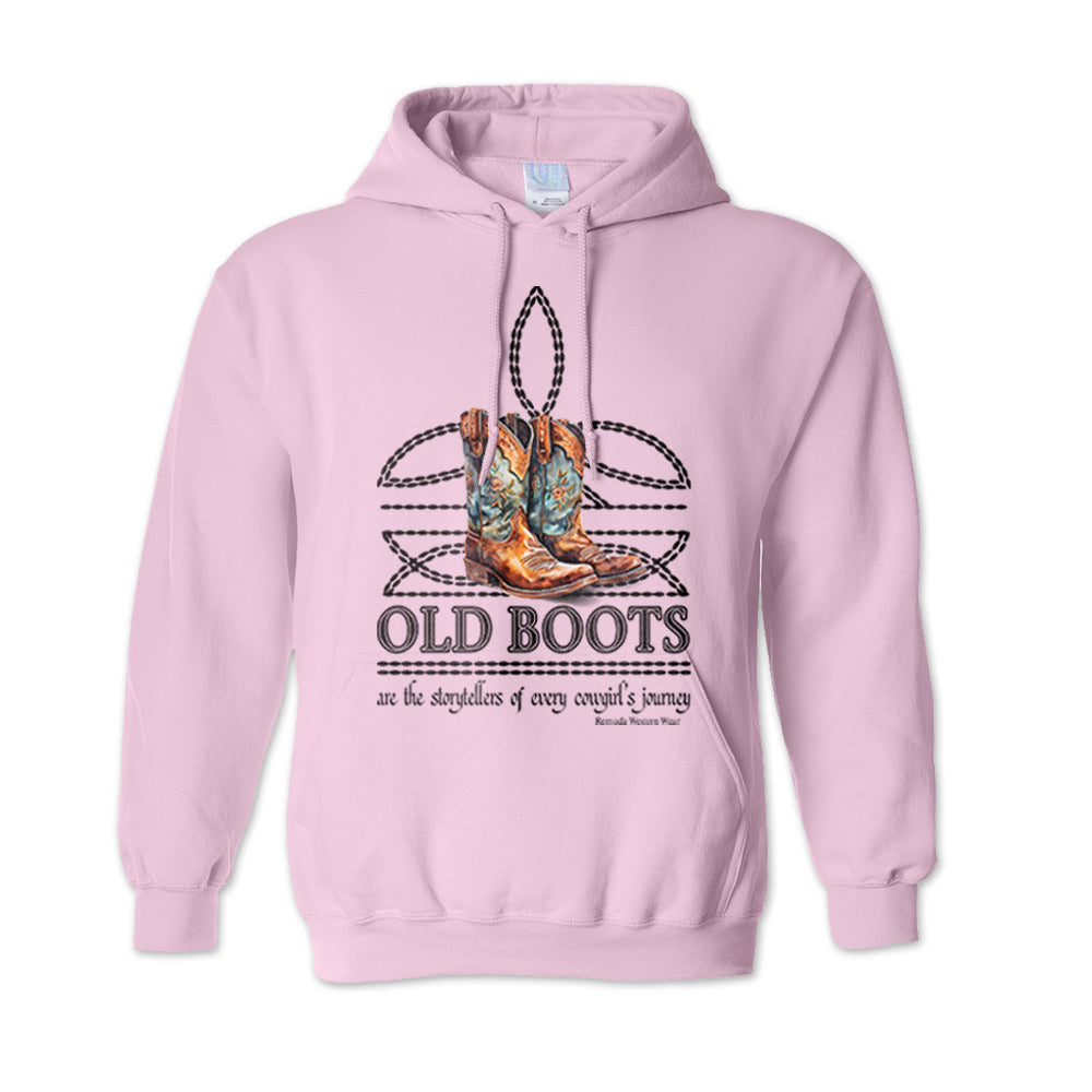 Old Boots Cowgirl - Adult Women's Western Pullover Hoodie