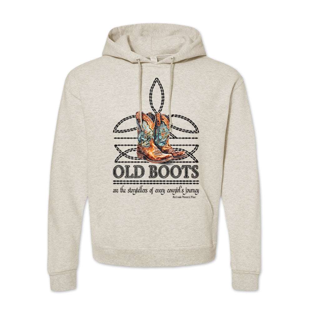 Old Boots Cowgirl - Adult Women's Western Pullover Hoodie