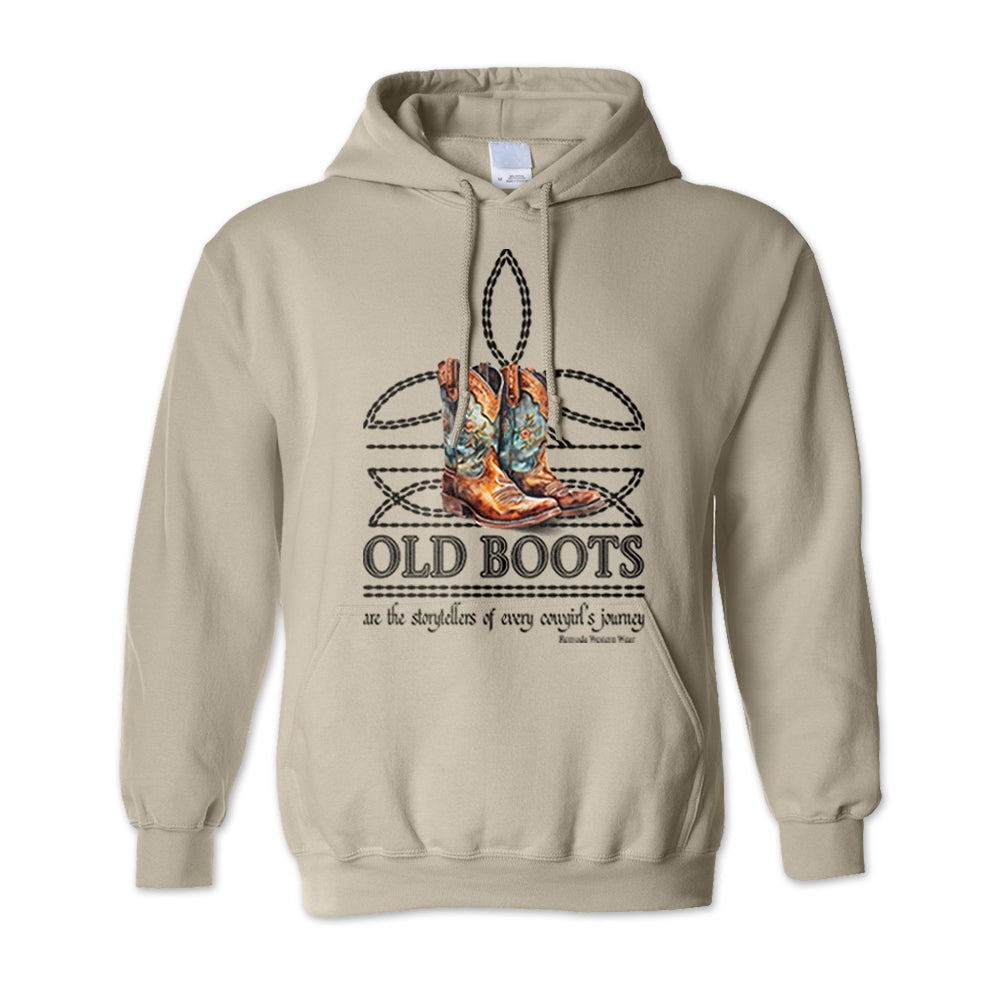 Old Boots Cowgirl - Adult Women's Western Pullover Hoodie