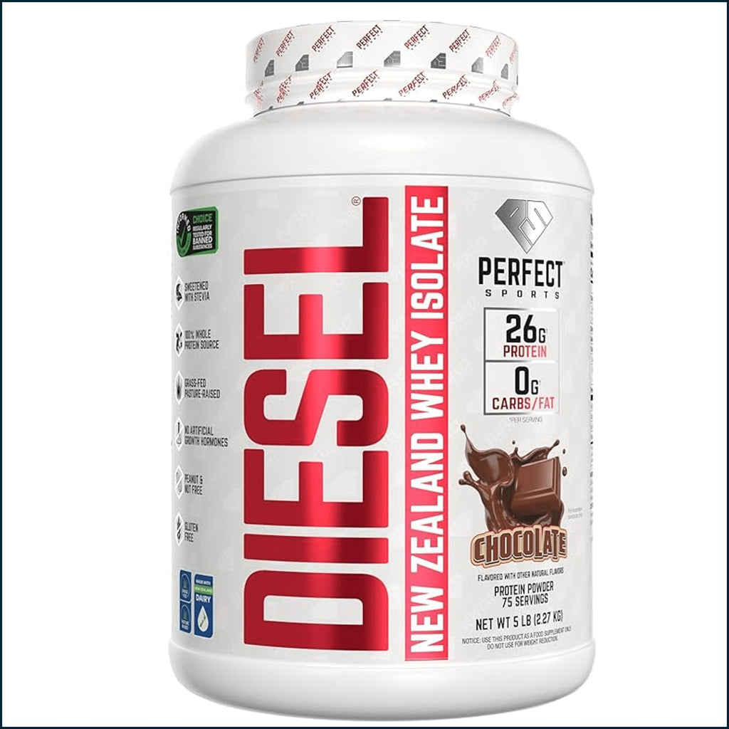 Perfect Sports Diesel 100% New Zealand Whey Protein Isolate Powder, 5lbs