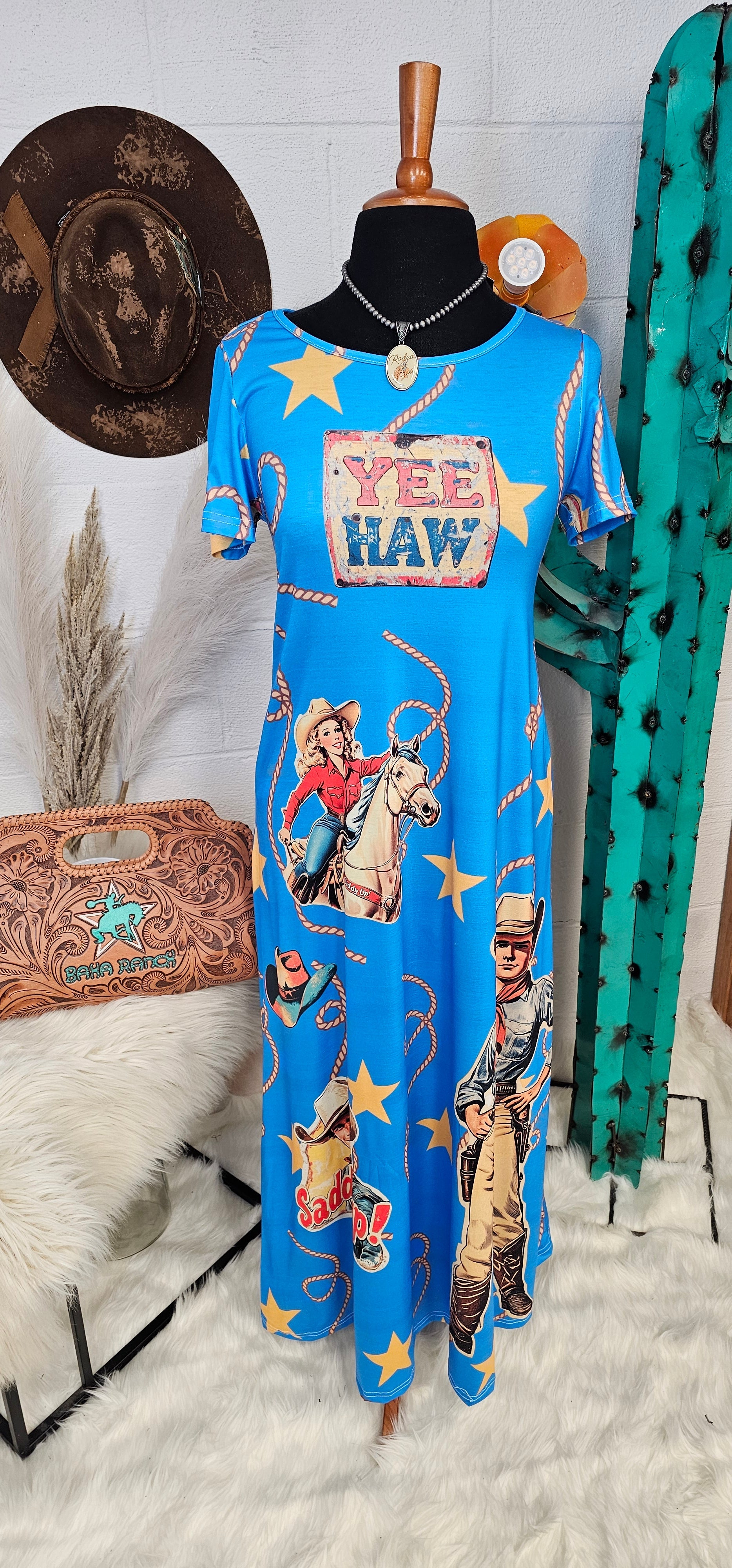 Baha Ranch Vintage Cowgirl Western Dress