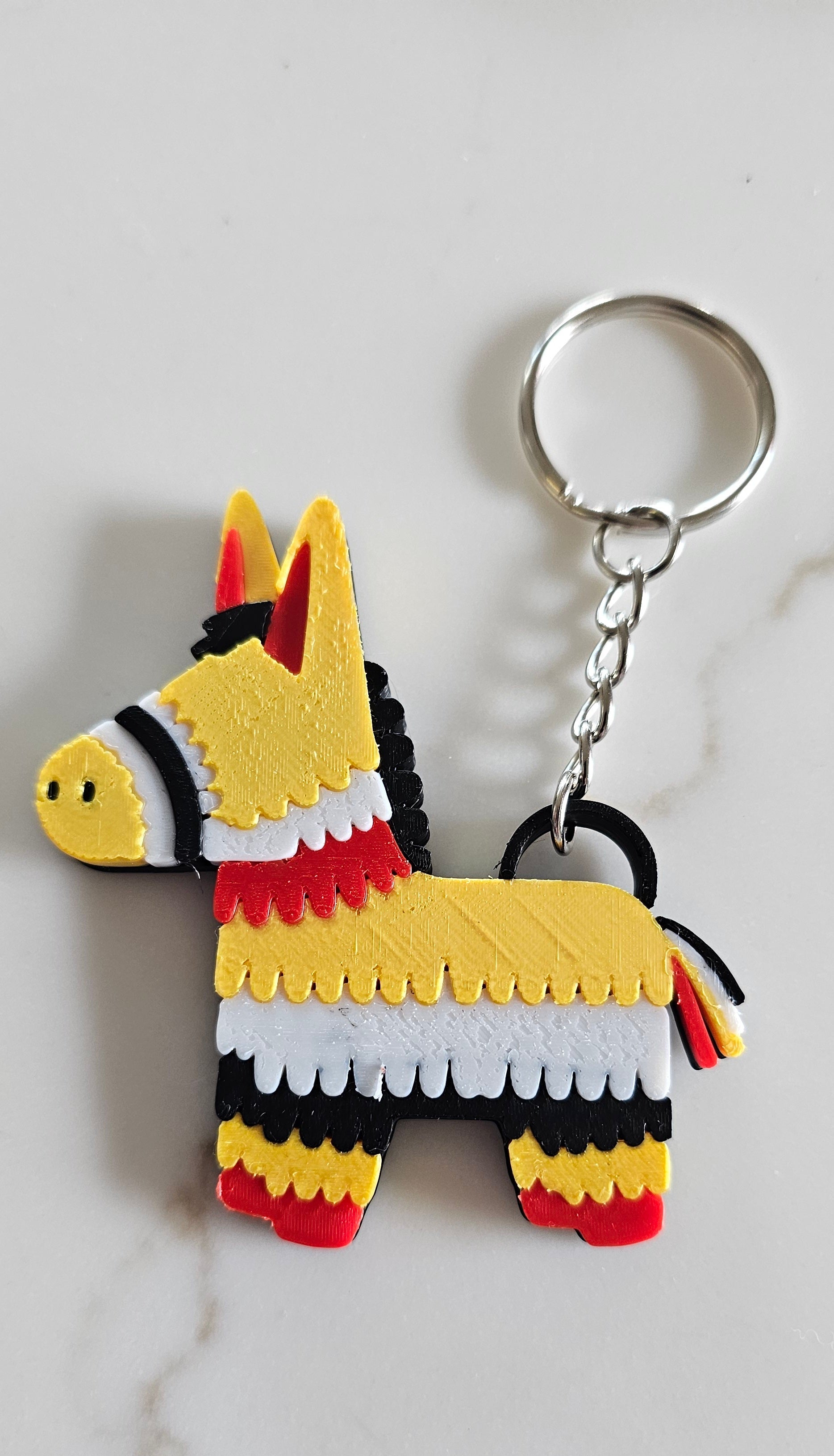 3D Print Mexico Theme Pinata Llama Donkey Party Fiesta Keychain