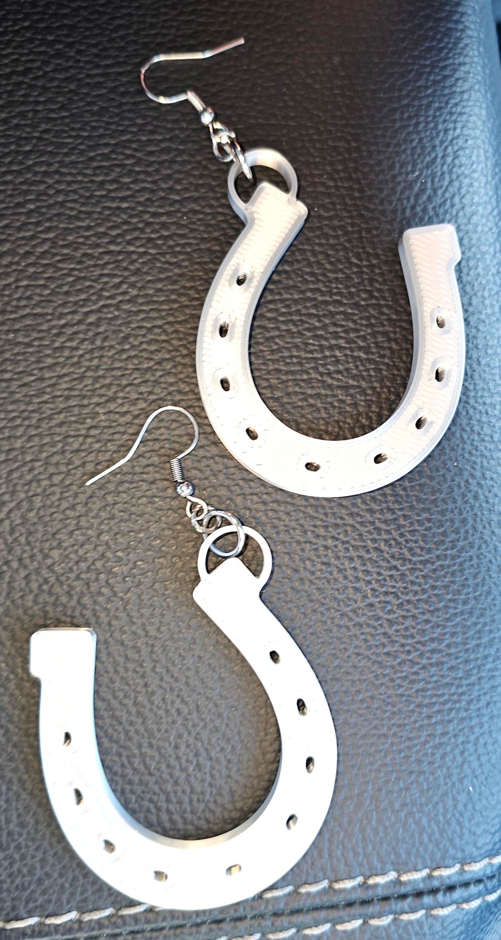 Baha Ranch 3D Print Silver Silk western Earrings Choice of styles Made in America