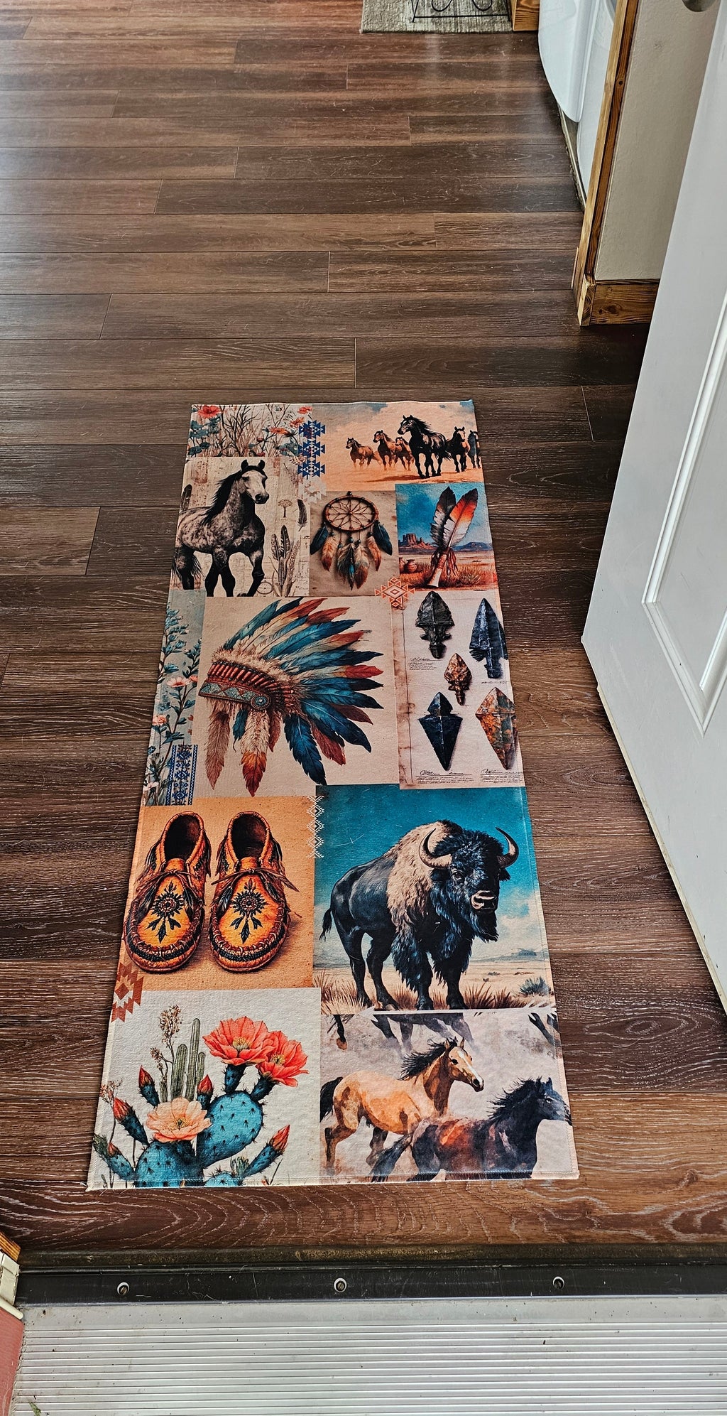 Baha Ranch Bohemian Southwest Floor Rug Runner Indoor 60" x 22" Made in America