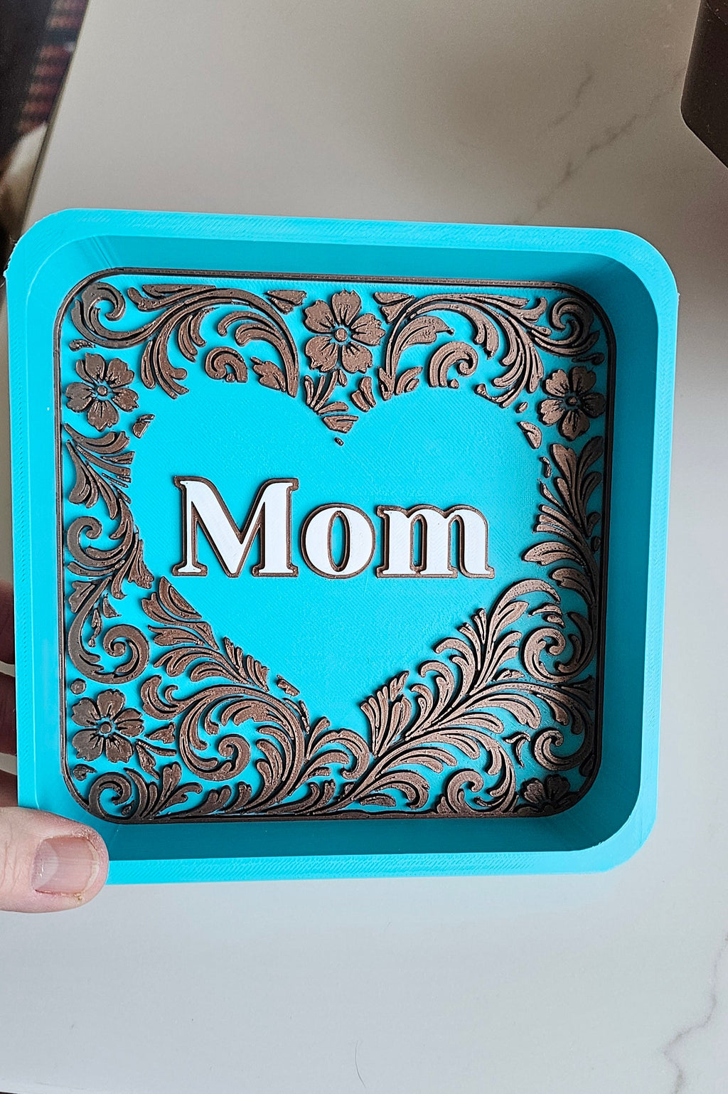 Baha Ranch 3d Print Western Longhorn Cowboy Cowgirl Accessory Tooled Tray