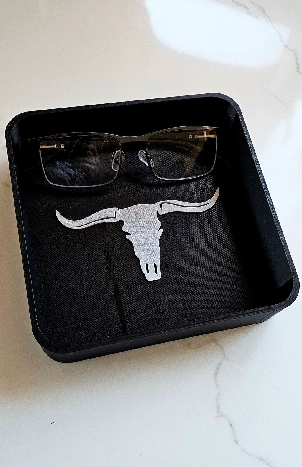 Baha Ranch 3d Print Western Longhorn Cowboy Cowgirl Accessory Tooled Tray
