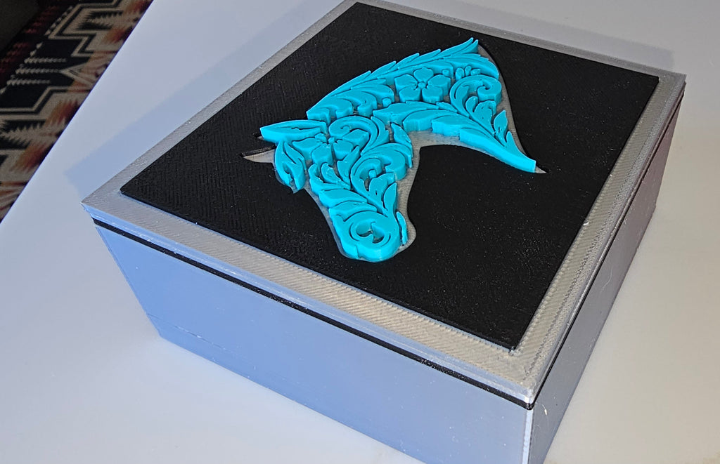 Baha Ranch 3D Tooled Gift Box - choice of colors and sizes