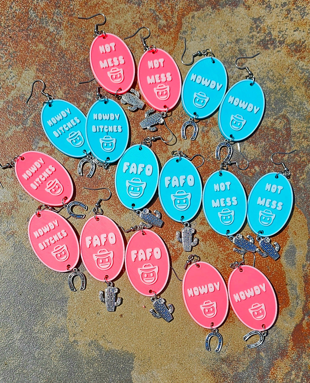 3D Printed Word Salad Earrings