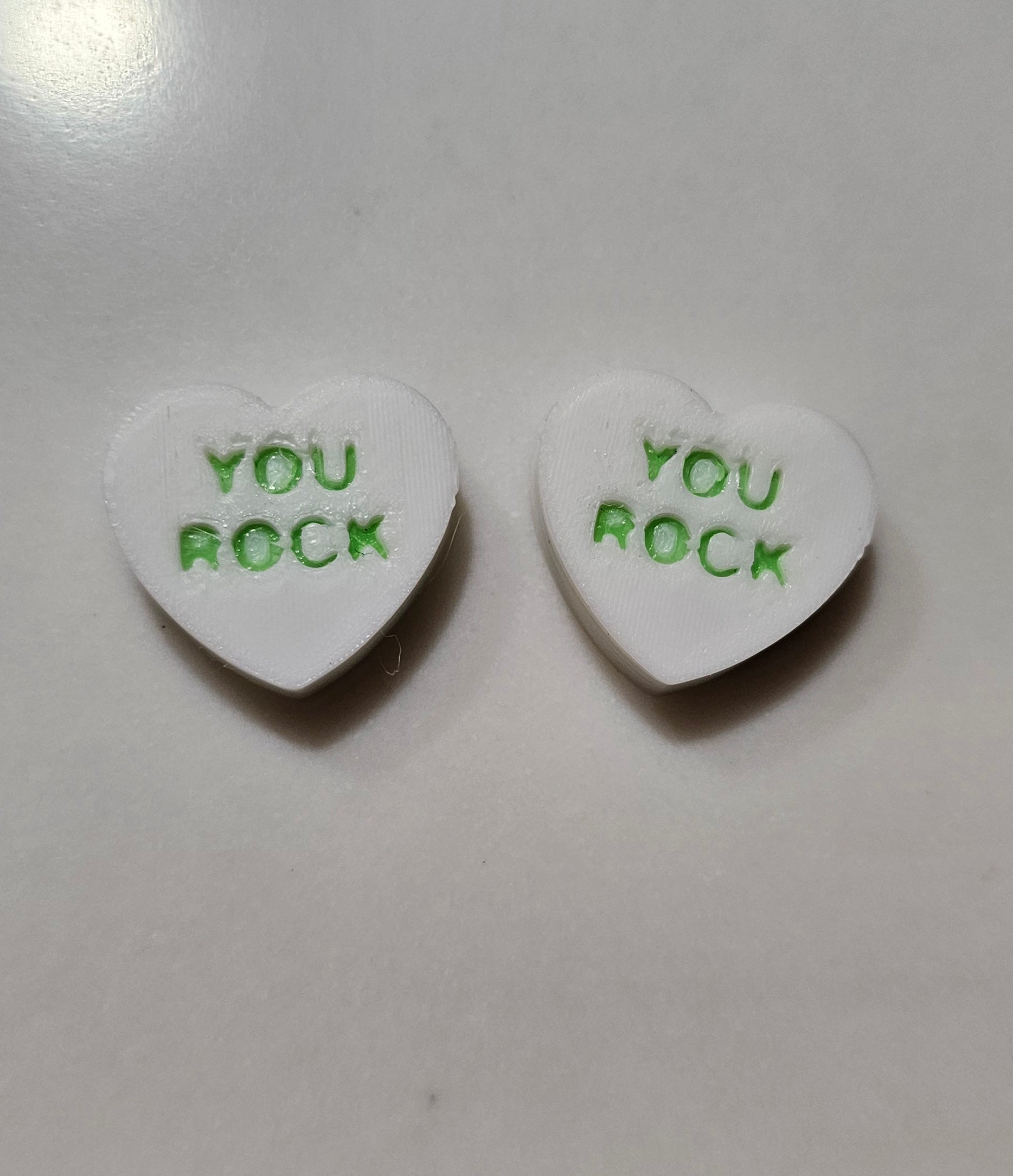 3d Printed Candy Conversation Heart Pins or Earrings Made in America