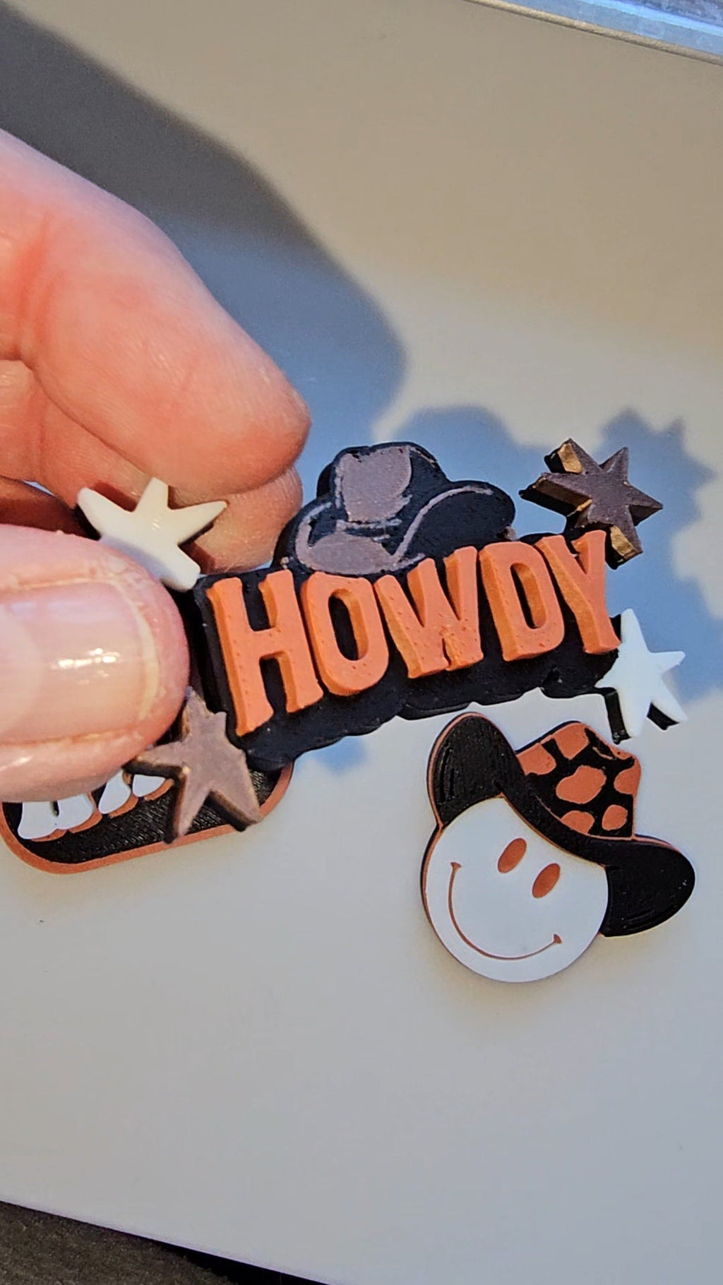 Set of 4 3D Print Western Cowboy Yeehaw Howdy Hat Pins Made in America