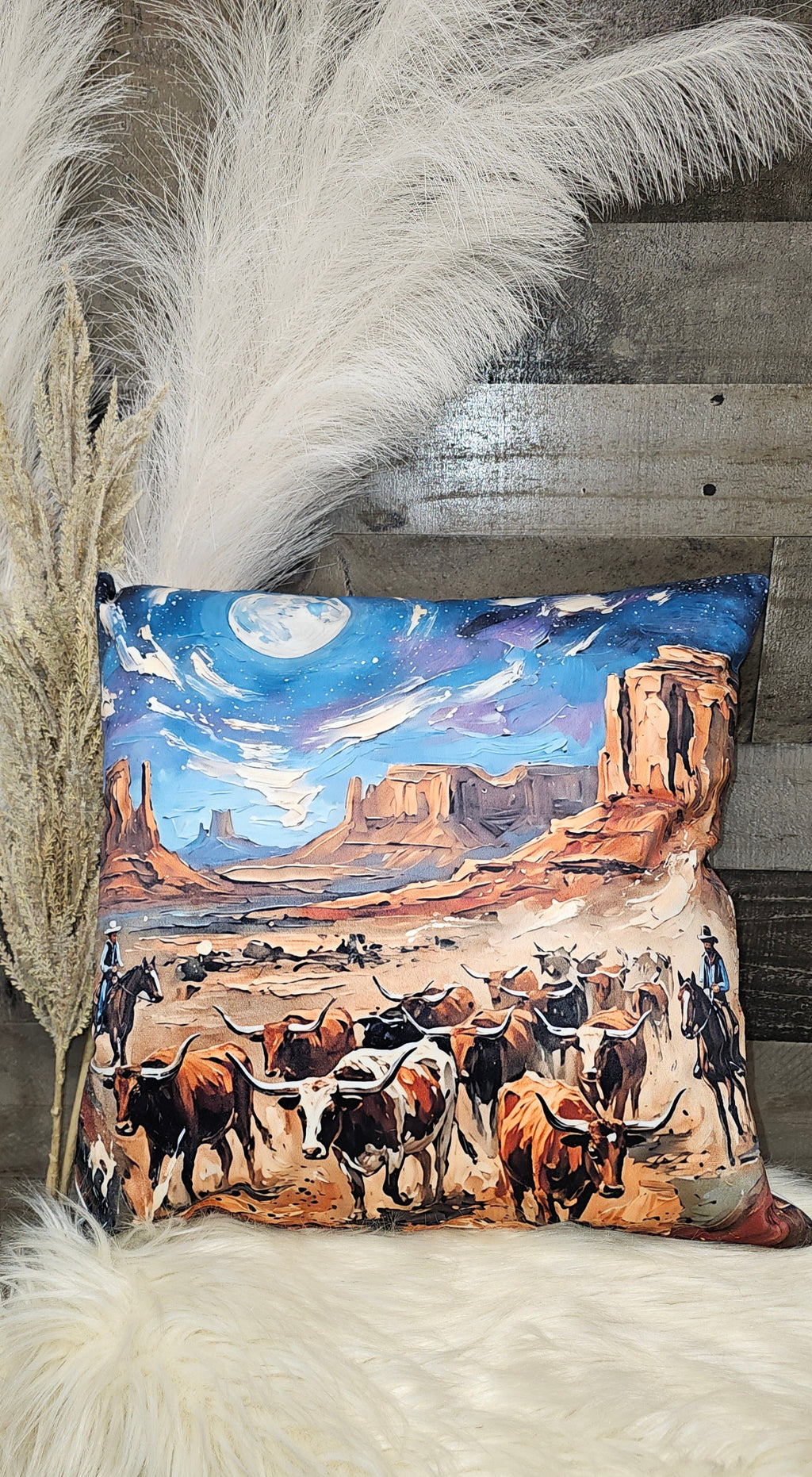 Baha Ranch Cattle Rancher Velvety Soft Pillow Case Made in America
