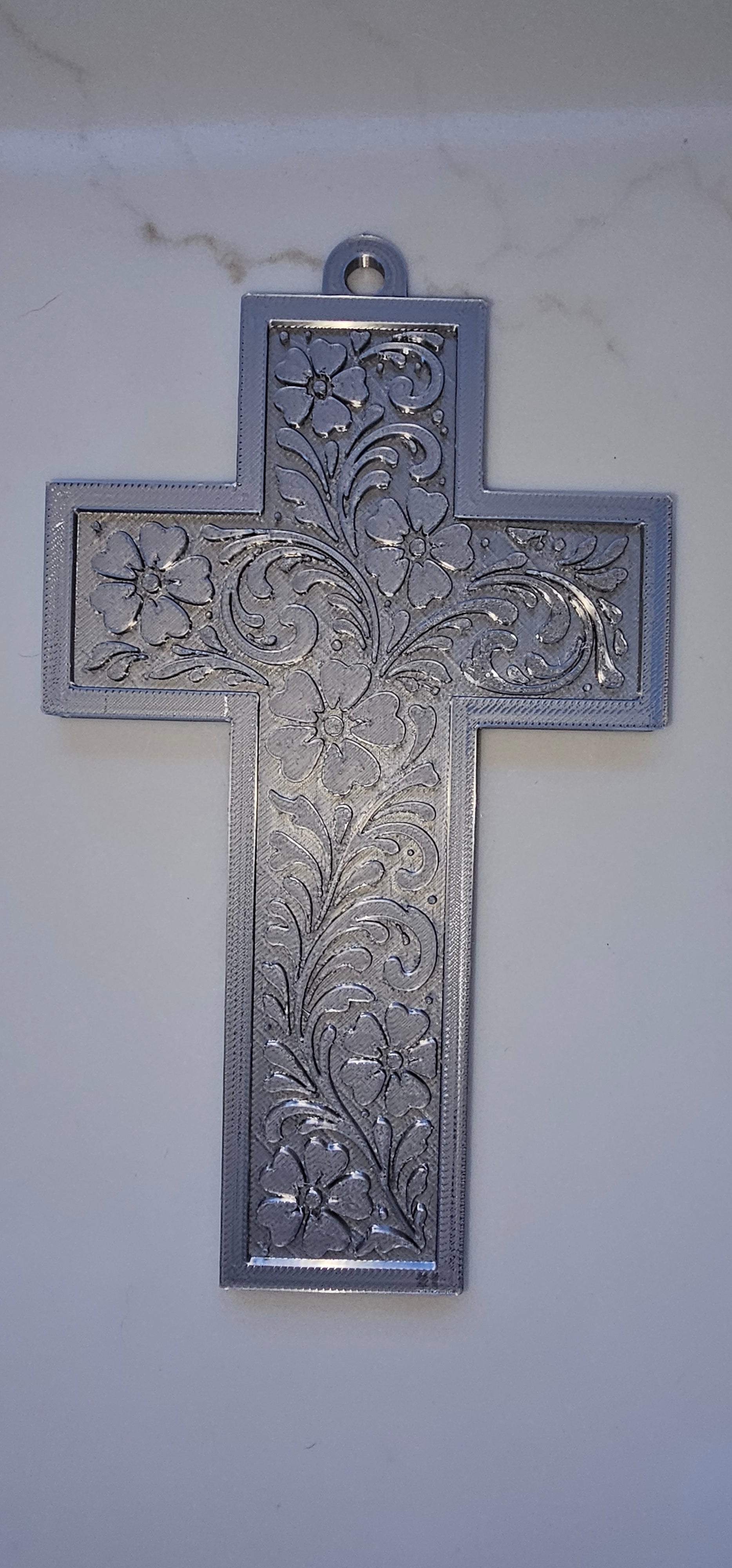 Baha Ranch 3D Faith Tooled Wall Cross or Keychain/Purse Charm Made in America