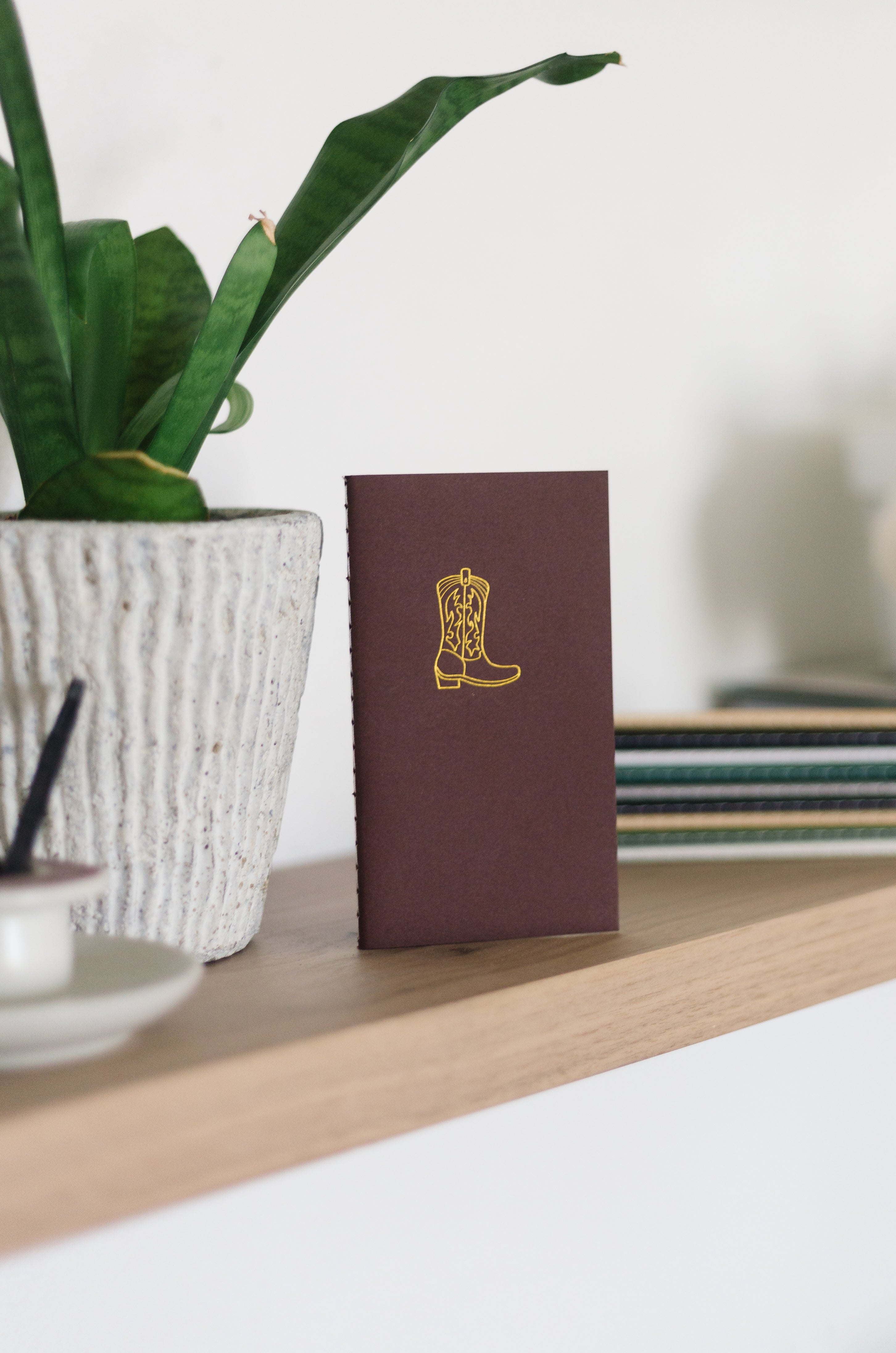 Cowboy Boot Mini Saddle Stitch Notebook