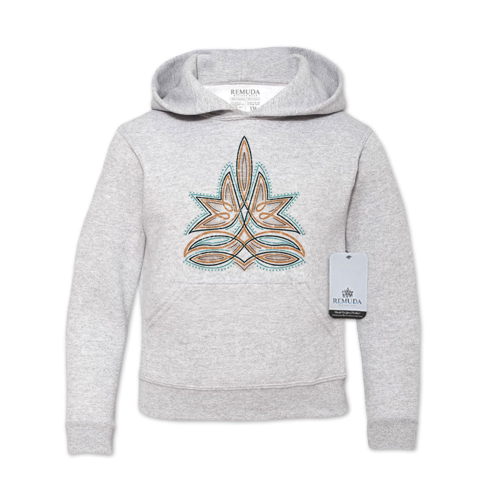 Western Boot Stitch - Youth Kids Western Pullover Hoodie