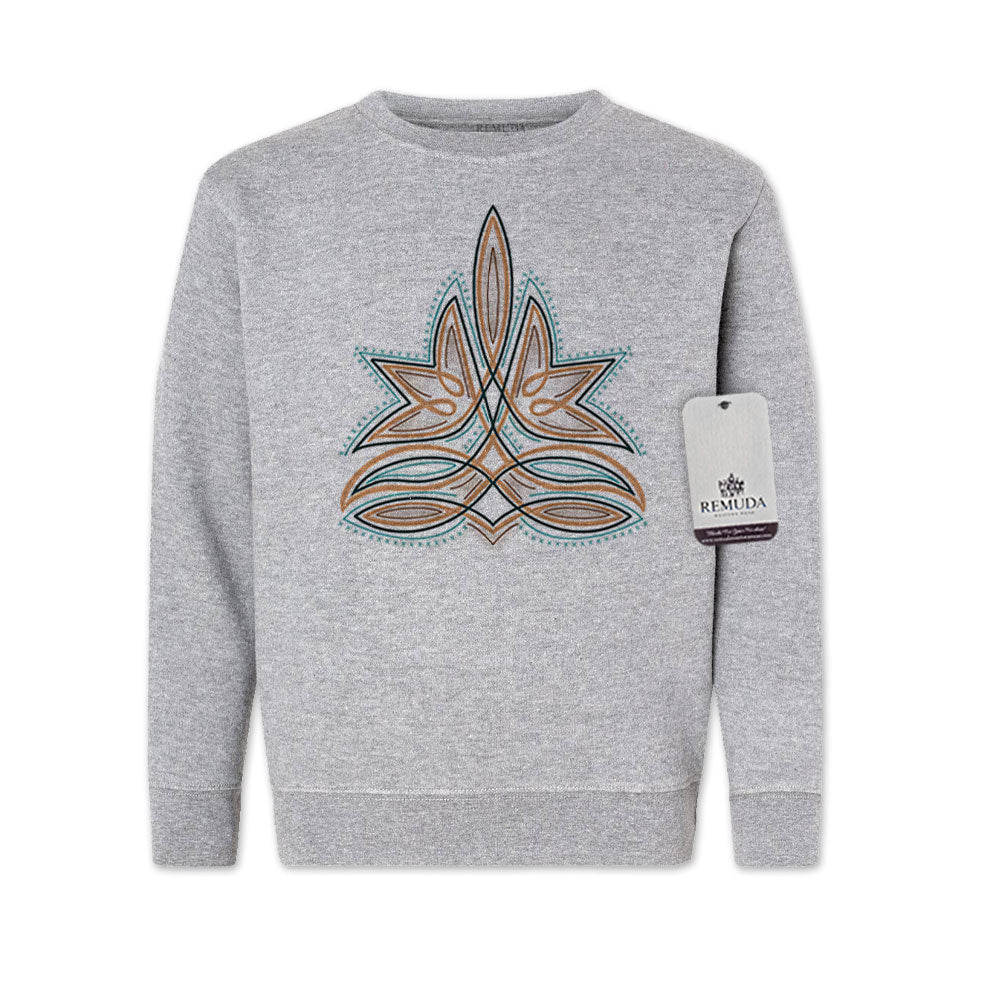 Western Boot Stitch - Youth Kids Sweatshirt