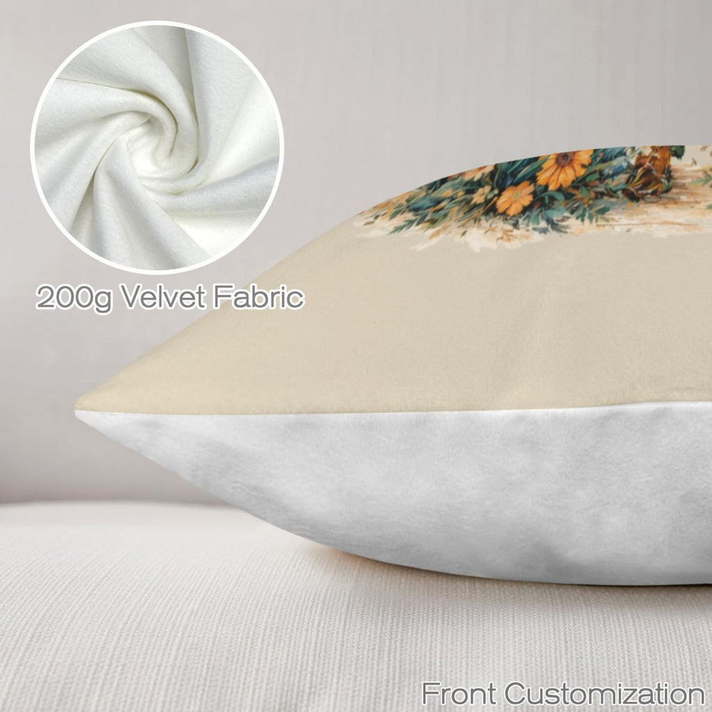 Baha Ranch Velvety Soft Painted Longhorn Pillow Cover Made in America